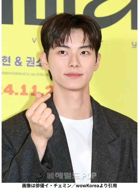 画像は俳優イ・チェミン／wowKoreaより引用 (1020 x 720 px)