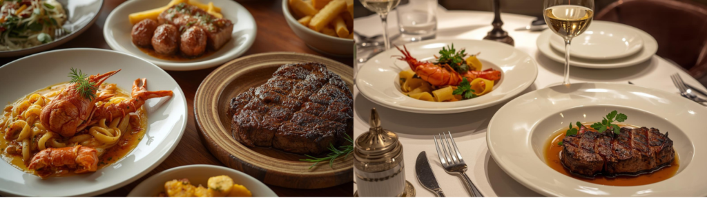 パスタ・ステーキ